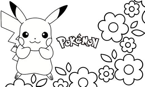 Cute Pikachu Pokemon Coloring Page 🐹 Free Online Coloring Pages 🍄