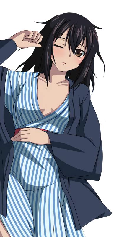 Safebooru 1girl Black Hair Bow Breasts Brown Eyes Cleavage Collarbone