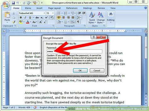 How To Remove Passwords From Microsoft Word 2007 9 Steps