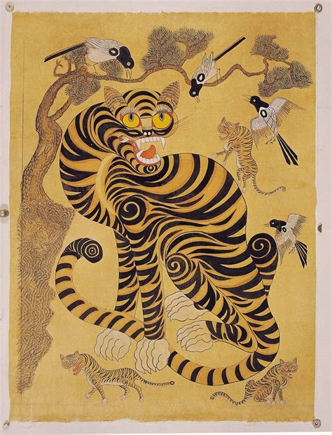 Korean Folk Painting Wow I Wish I Could Get A Print Of This Tiger