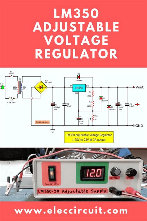 Lm350 Adjustable Voltage Regulator Voltage