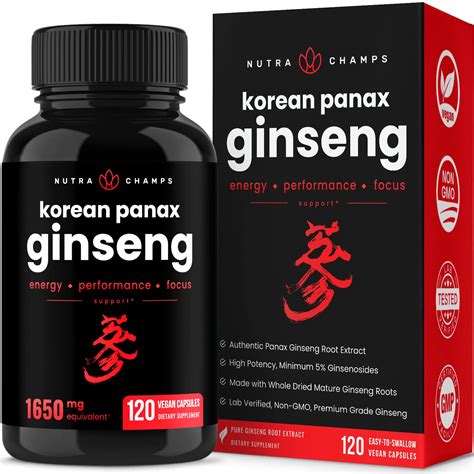 buy nutrachamps korean red panax ginseng s extra strength ginsenosides for energy focus