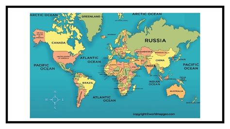 Printable Political World Map