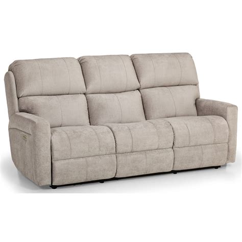 Stanton 945 Contemporary Power Reclining Sofa With Power Headrests