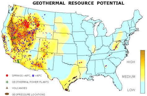 Geothermal Map Of The United States Map Of The United States