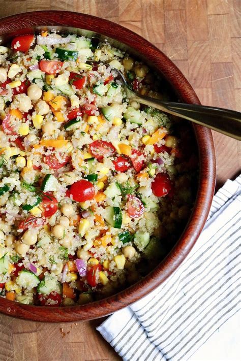 Quinoa Salad With Chickpeas The Cheeky Chickpea