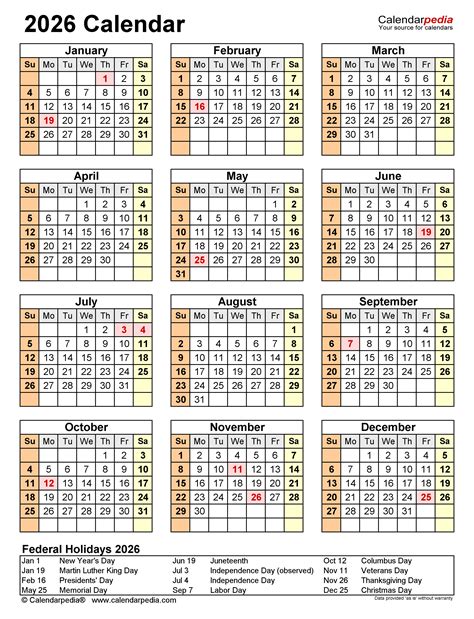 2026 Calendar Free Printable Pdf Templates Calendarpedia