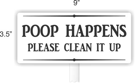 Poop Happens Please Clean It Up Solid Pvc Yard Sign With Etsy
