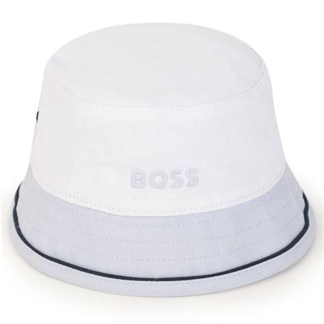 Hugo Boss Reversible Bucket Hat Pale Blue Size 44cm 48cm