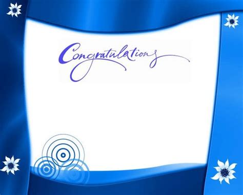 Congratulations Picture Frames With Blue Borders Hd Wallpapers