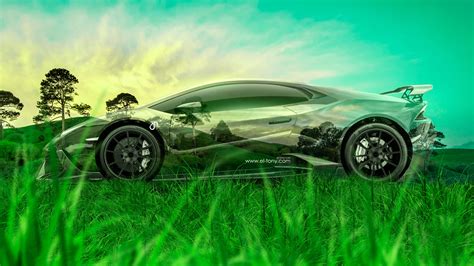 Lamborghini Huracan Mansory Tuning Side Crystal Nature Car 2015 Art