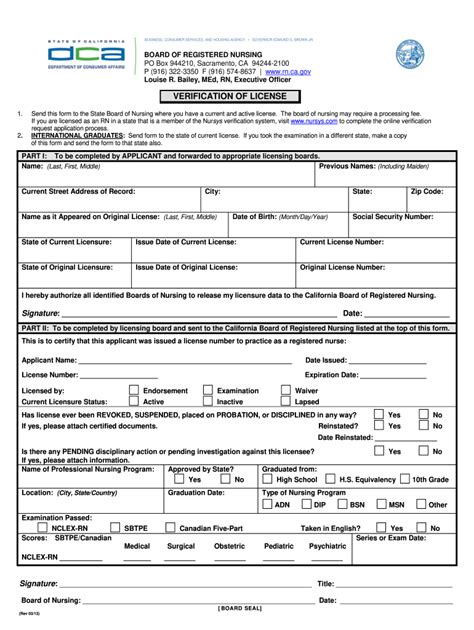 California Board Of Nursing Application Form Fill Out And Sign Online