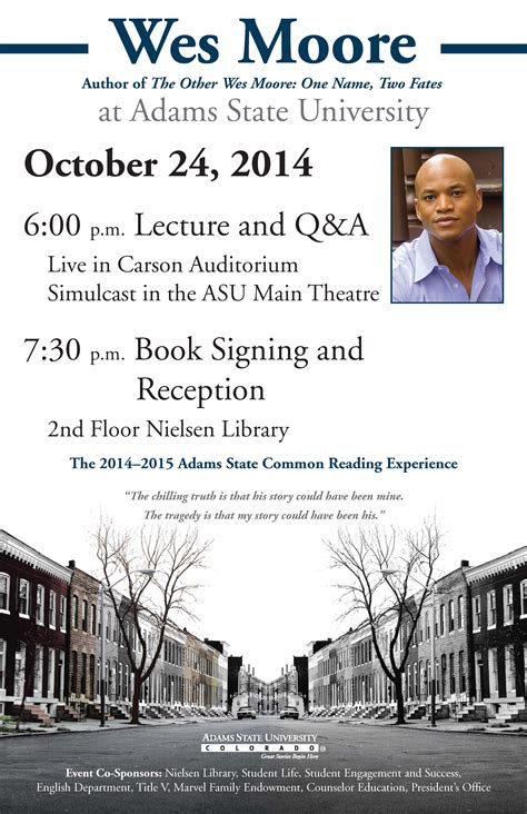 “the Other Wes Moore” Upcoming Events At Nielsen Library Library