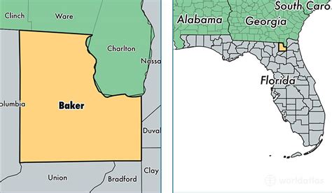 Baker County Florida Map Of Baker County Fl Where Is Baker County