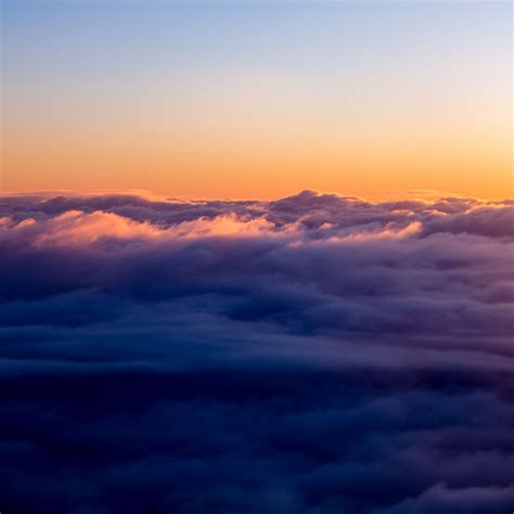 Download Wallpaper 2780x2780 Clouds Sky Porous Sunset Ipad Air Ipad