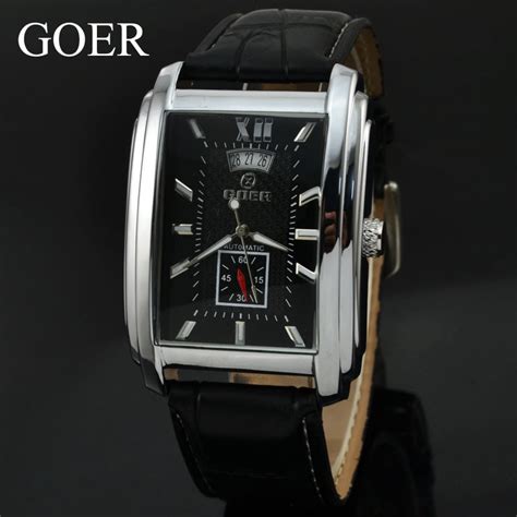 Buy Brand Goer Watches Pu Leather Automatic Mechanical
