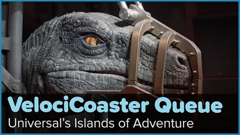 Sneak Peek At Jurassic World Velocicoaster Queue Universals Islands Of Adventure Youtube