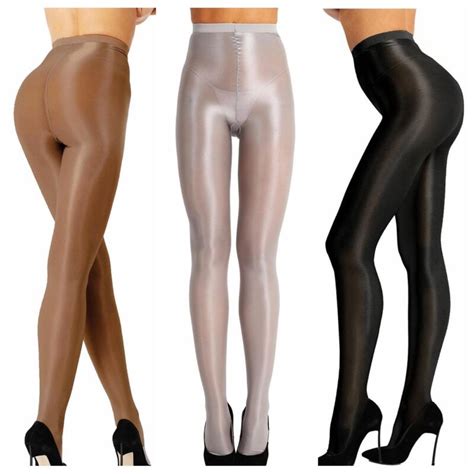 sexy 70d womens sheer shiny oil ultra shimmer tights footed stockings pantyhose ebay