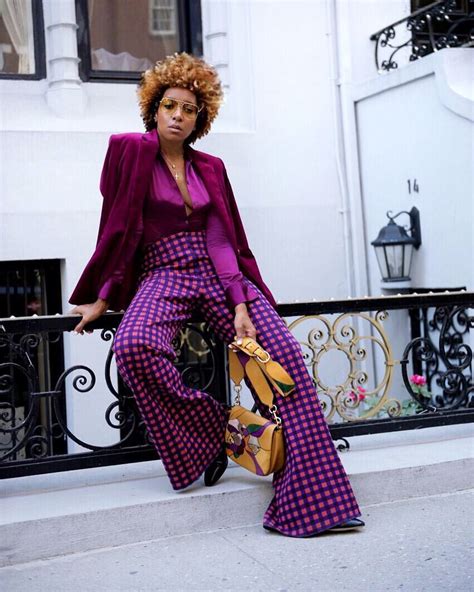 Purple Black Women Fashion Look Fashion Autumn Fashion Womens