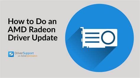 how to update an amd radeon driver graphics drivers