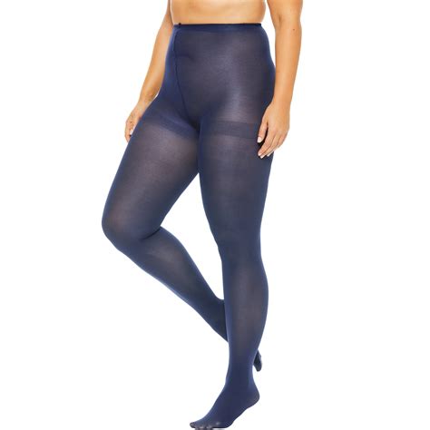 Comfort Choice Women S Plus Size 2 Pack Opaque Tights Tights Walmart Com