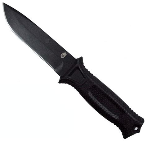Gerber Black Strongarm Fixed Blade Black Fine Edge Blade