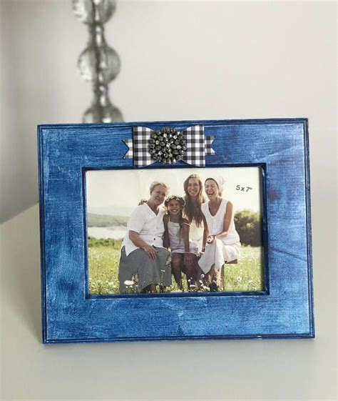 Blue Denim 5x7 Picture Frame Etsy 5x7 Picture Frames Picture