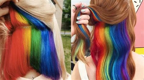 ‘hidden Rainbow Hair Is The Perfect Trend For Low Key Pro Biden Rebels
