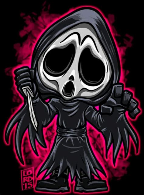 Ghost Face Horror Cartoon Horror Characters
