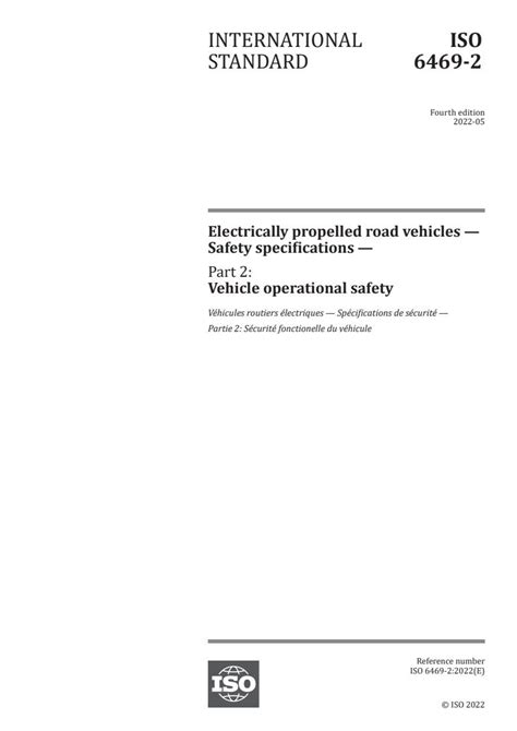 Iso 6469 22022 Electrically Propelled Road Vehicles — Safety