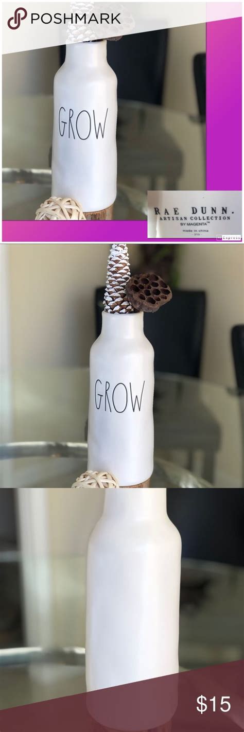 Rae Dunn “grow” Flower Vase Rae Dunn Dunn Flower Vases