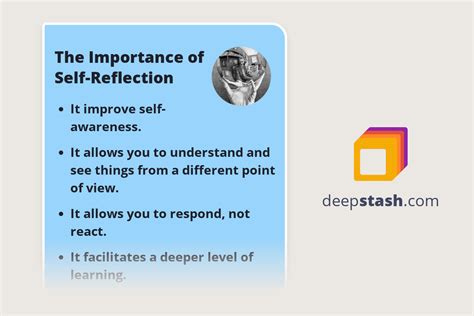 The Importance Of Self Reflection Deepstash