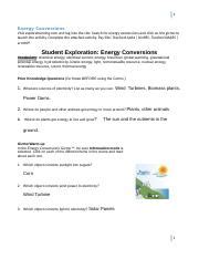 Access to all gizmo lesson materials, including answer keys. 5.4 Gizmo Energy Conversions_MaddieHealy - Name Maddie ...