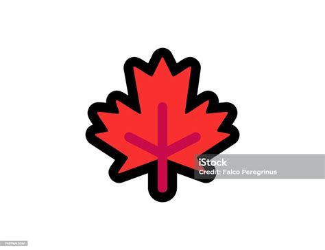 Maple Leaf Vector Icon On White Background Canada Canadian Maple Leaf