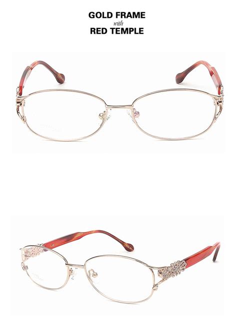women s degree eyeglasses frame with diamonds rhinestone golden hollow out optical ey