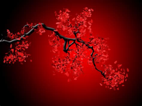 Free Download Cherry Blossom Red And Black Wallpapers 1600x1200 For