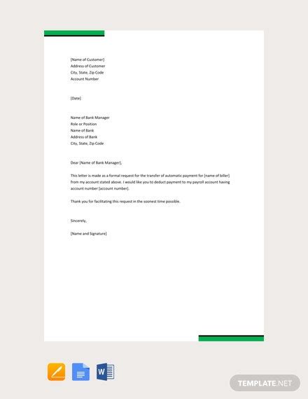 I am writing to request your help following a change in my circumstances. FREE Request Letter for Transfer of Payment Template ...