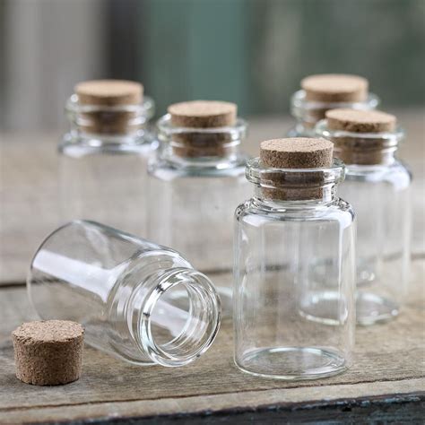 Miniature Corked Glass Bottles Jars Lids And Pumps Primitive Decor Factory Direct Craft