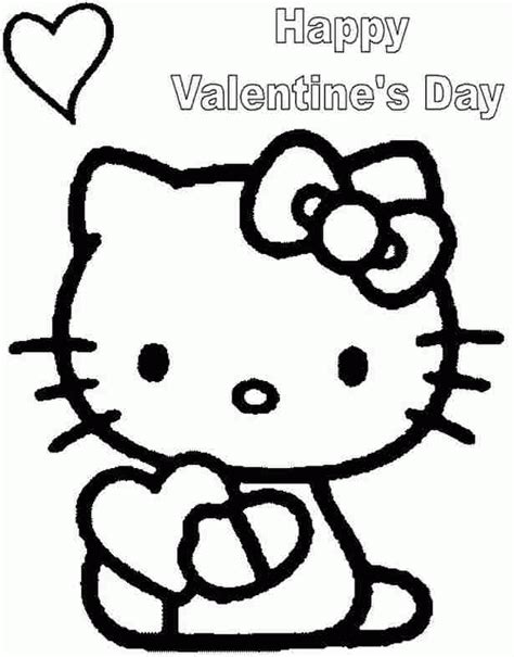 Hello Kitty Valentine Coloring Pages Coloring Home