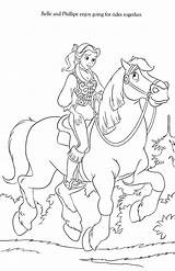 Coloring Pages Horse Disney Princess Belle Barbie Beauty Beast Horses Kids Adult Spirit Colouring Sheets Colors Stallion Choose Board Books sketch template