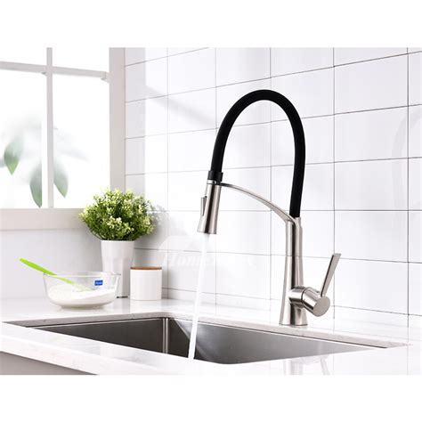 Top stainless steel kitchen faucets. Matte Black Kitchen Faucets Rotatable Gooseneck Vessel ...