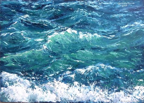 Oil painting Sea waves Sea купить на Ярмарке Мастеров D61NNCOM