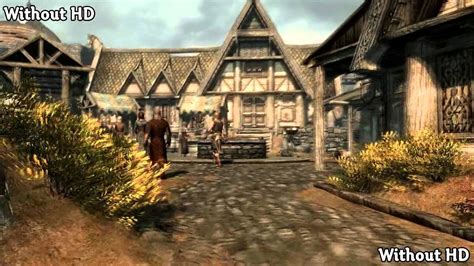 Skyrim Mod Spotlight High Resolution Texture Pack Before And After
