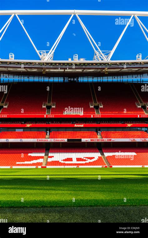 Pitch View Inside The Emirates Stadium Arsenal Football Club Stock