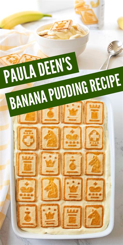 Line the bottom of a 13x9x2 inch pan with 1 bag of cookies and layer. Paula Deen's Banana Pudding Recipe! in 2020 | Banana ...