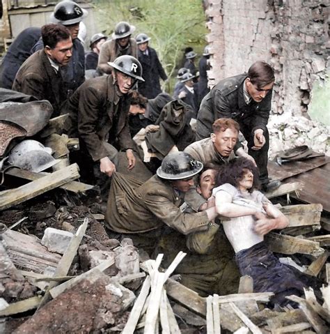 Back To The Blitz Colourised Photographs Show Courage And Carnage In