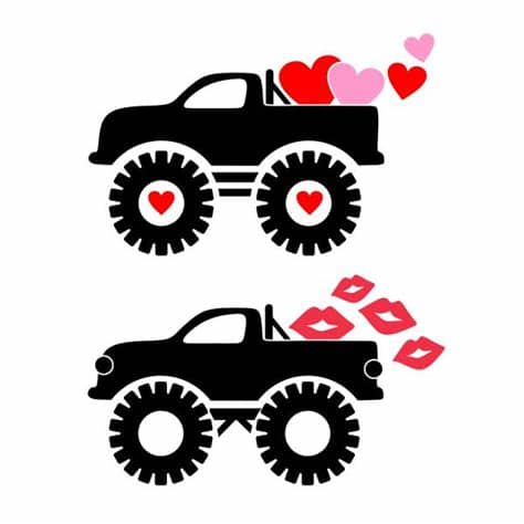 Download icons in all formats or edit them for your designs. Valentine Monster Truck Cuttable Design