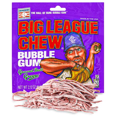 Big League Chew Ground Ball Grape Bubble Gum Candy Funhouse Ca