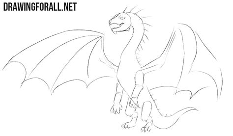 Draw two smaller ovals overlapping the original oval. How to Draw a Dragon Step by Step | Drawingforall.net