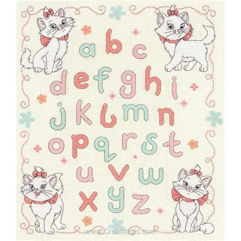 J'adore les abécédaires et je suis comblée. Abécédaire Marie - Aristochats - DPST012 - Broderie - Abécédaires Enfants - Broderie au point de ...
